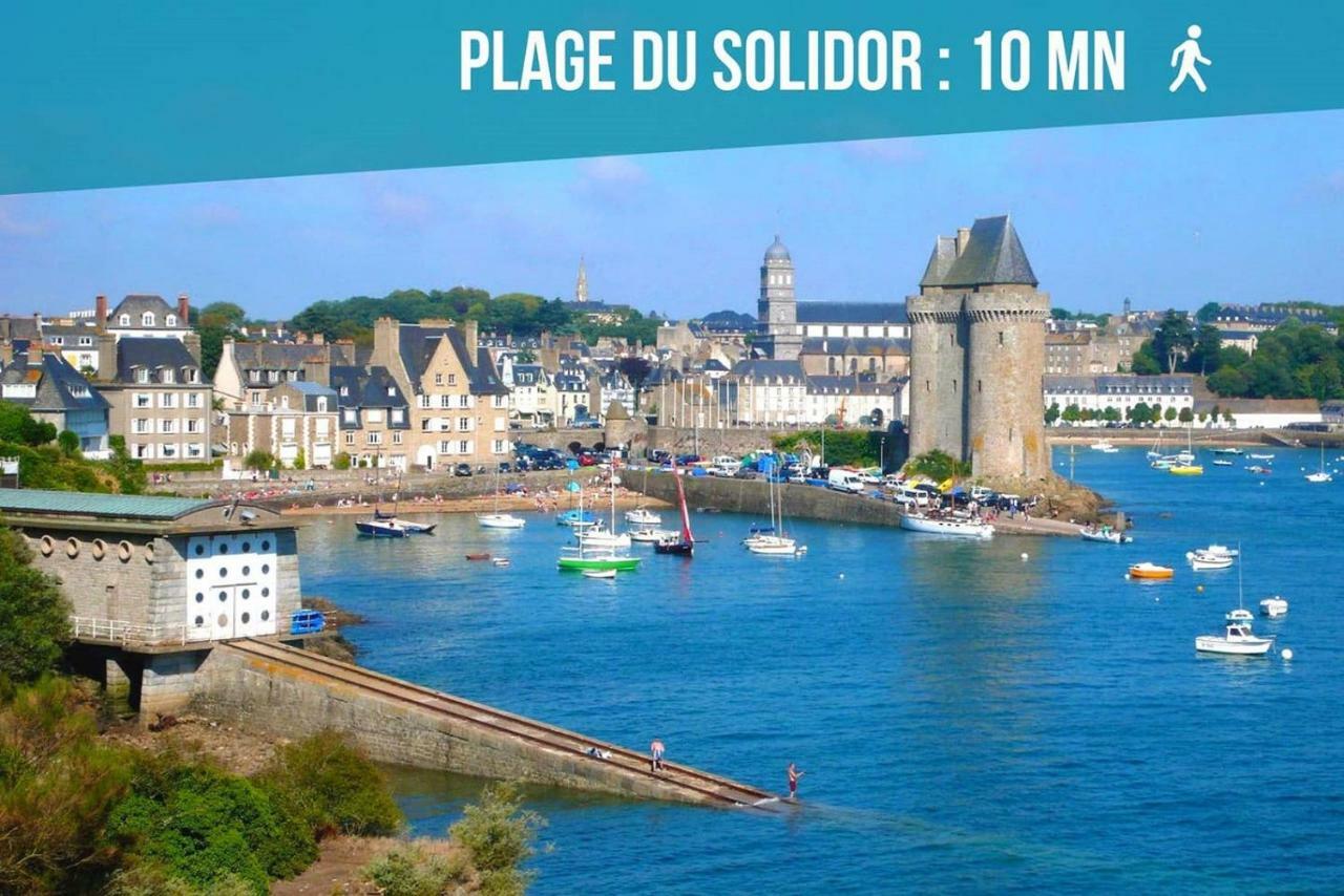 Logement Entier Saint Malo Vue Mer, Proche Ferry, Commerces Et Plage Solidor 50 M Dış mekan fotoğraf