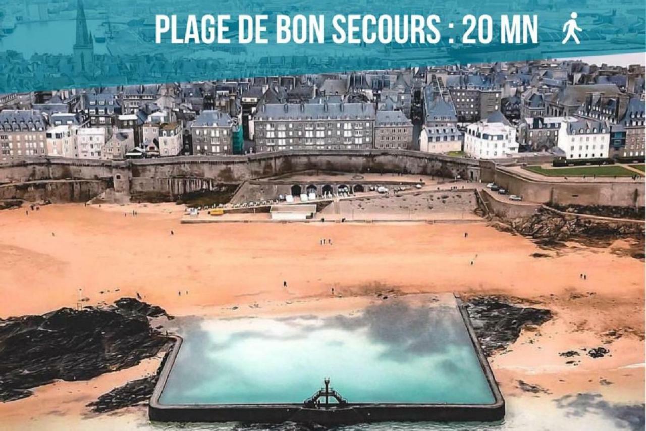 Logement Entier Saint Malo Vue Mer, Proche Ferry, Commerces Et Plage Solidor 50 M Dış mekan fotoğraf